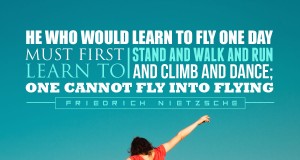 Aprenda inglês com citações #13: He who would learn to fly... [Friedrich Nietzsche]