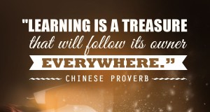 Aprenda inglês com citações #5: "Learning is a treasure that will follow its owner everywhere." - Chinese Proverb