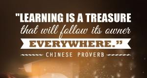 Aprenda inglês com citações #5: "Learning is a treasure that will follow its owner everywhere." - Chinese Proverb