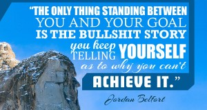 Aprenda inglês com citações #8: The only thing standing between you and... [Jordan Belfort]