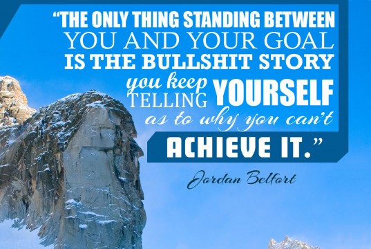 Aprenda inglês com citações #8: The only thing standing between you and... [Jordan Belfort]