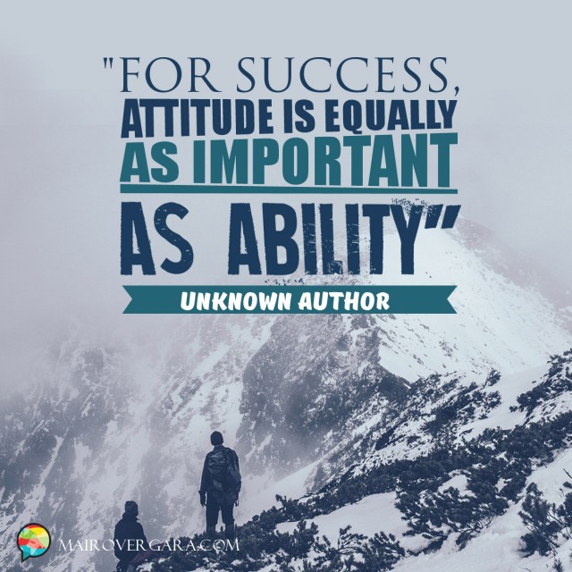 Aprenda inglês com citações #15: For success, attitude is...