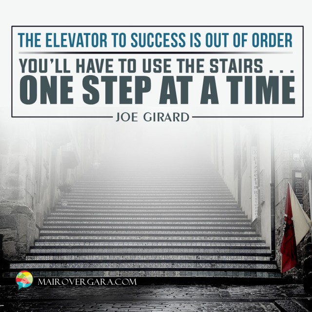 Aprenda inglês com citações #20: The elevator to success is...