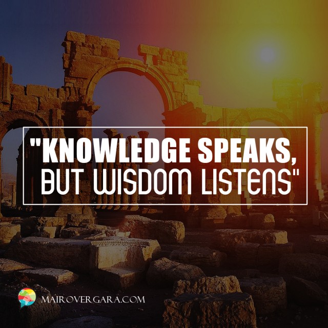 Aprenda inglês com citações #22: Knowledge speaks...