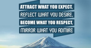 Aprenda inglês com citações #29: Attract what you expect, reflect what...