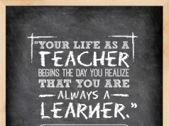 Aprenda inglês com citações #26: Your life as a teacher begins...
