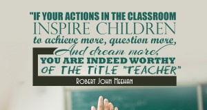 Aprenda inglês com citações #25: If your actions in the classroom...