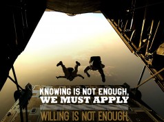 Aprenda inglês com citações #28: Knowing is not enough...