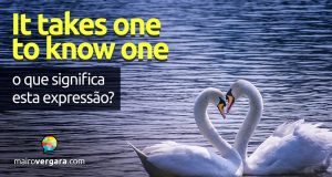 It Takes One to Know One | O que significa esta expressão?