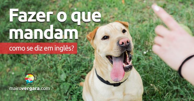 Como se diz “Fazer O Que Te Mandam” em inglês?