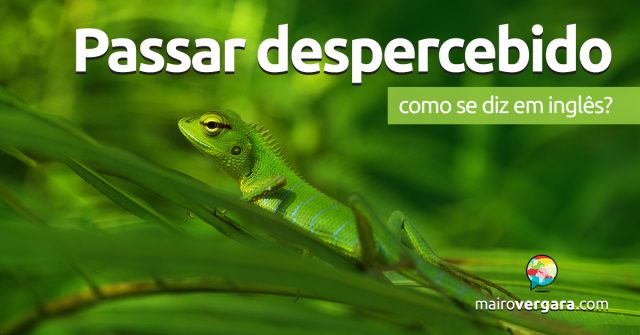 Como se diz “Passar Despercebido” em inglês?