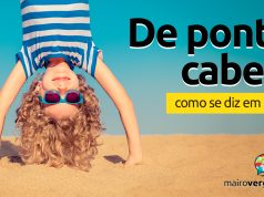 Como se diz "De Ponta-Cabeça" em inglês?